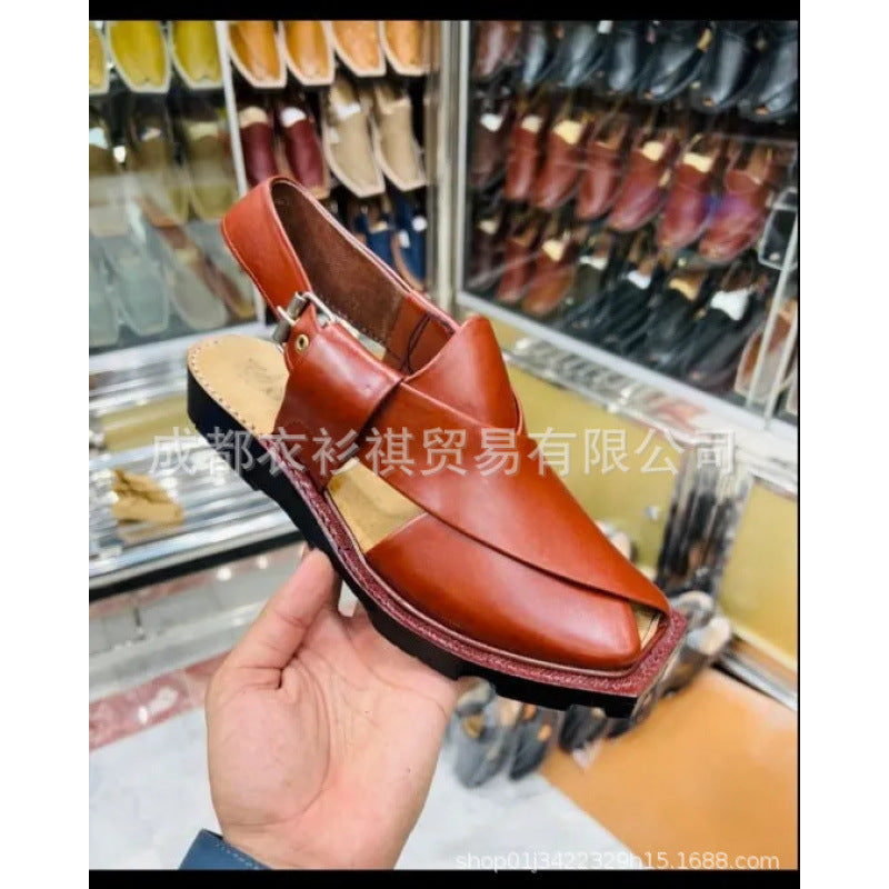 Minimalist Buckle Leather Sandals