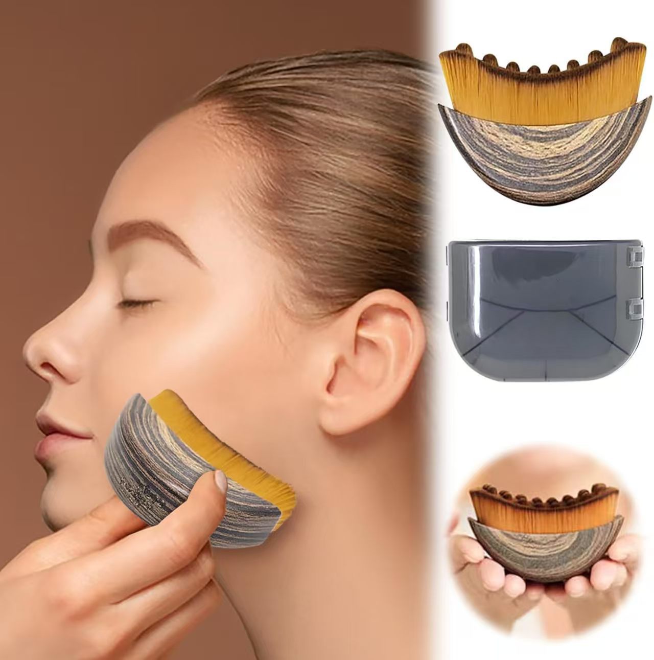 Lymphatic Contour Facial Brush for Gua Sha and Skincare