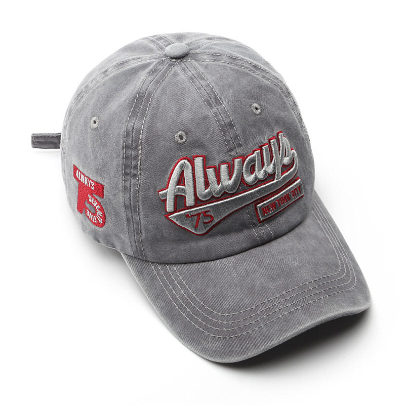 Embroidered Letter Adjustable Baseball Cap